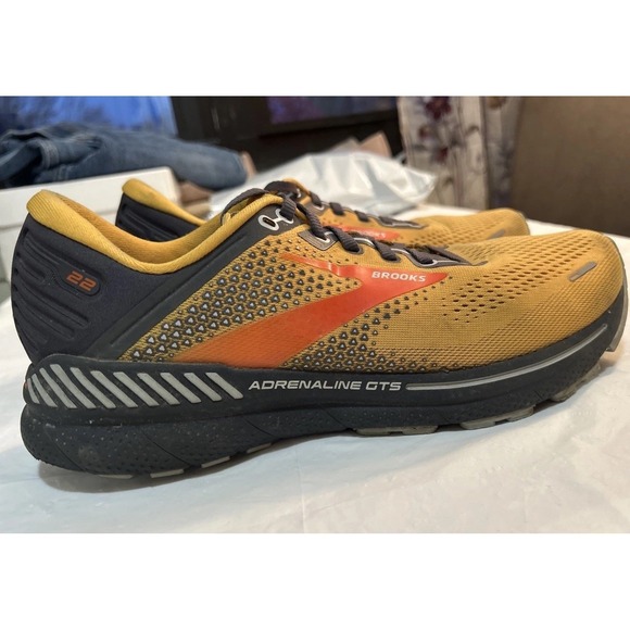 Brooks Adrenaline GTS 22 Men\'s Road Running Shoe in the orange pearl M Sz9 W10.5 main image 8